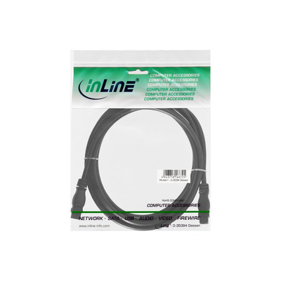 Kábel FireWire 9/9 M/M 3m, IEEE 1394b, 800 Mbit/s, tienený, čierny