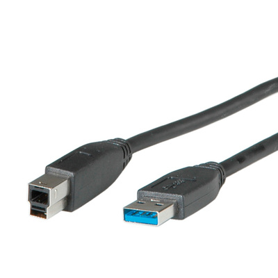 Kábel USB 3.2 Gen 1, A-B M/M 3m, 5Gbps, čierny