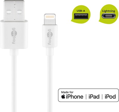 Kábel USB "Lightning" pre Apple, 3m, High Speed, čierny s MFI cert.