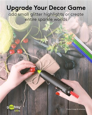 Tavné lepiace tyčinky 11 mm, 5 trblietavých farieb, 10 ks/bal