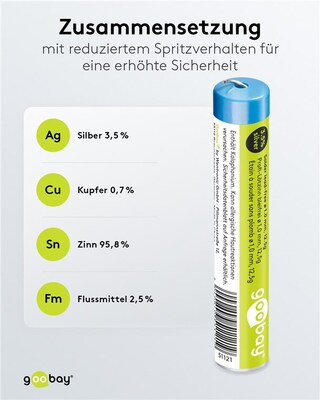 Cín pájkovací o priemere 1mm 12.5g - bezolovnatý