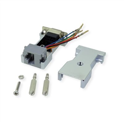 Adaptér/redukcia D-SUB 9pin, DB9/RJ45 F/F, neosadený