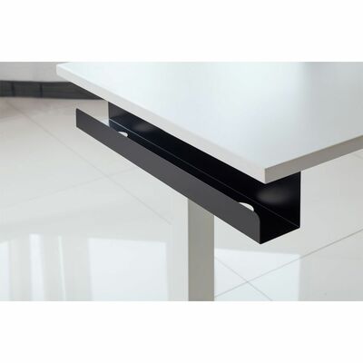 Káblový organizér, žľab na káble pod stôl, oceľ, 600 x 76 x 114mm (DxHxV), čierny