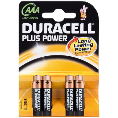 Baterka DURACELL Plus Power Alkalická AAA (4ks) 1.5V (LR03 MN2400) 4BL