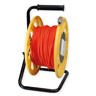 S/FTP (PiMF) Patchkábel 60m drôt cat.6a, AWG23, 10GBase-T, oranžový, meď, prenosný na bubne