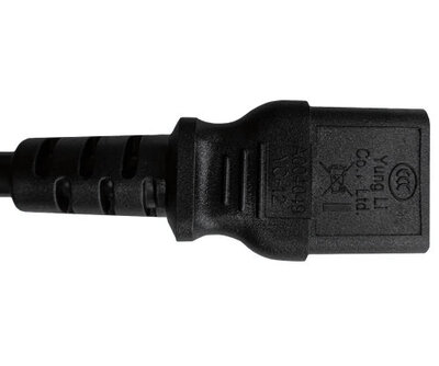 Kábel sieťový 230V, vidlica (CPCS-CCC) Čína priama - C13, 1.8m, 0.75mm², 10A, čierny