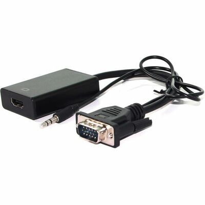 Konvertor VGA+audio na HDMI - USB napájanie, 1080p, 15cm čierny