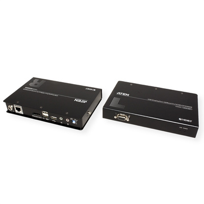 Predĺženie KVM cez TP do 100m, DisplayPort v1.2, USB, RS232, LAN, Audio (3.5mm jack), 4K@60Hz