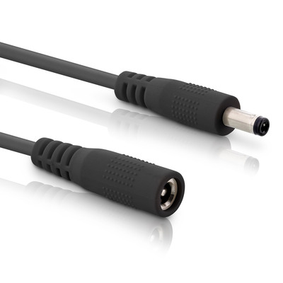 Kábel predlžovací DC 5.5mm / 2.5mm, AWG18, 2m, čierny