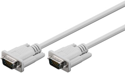 Kábel VGA M/M 5m, prepojovací, tienený, sivý