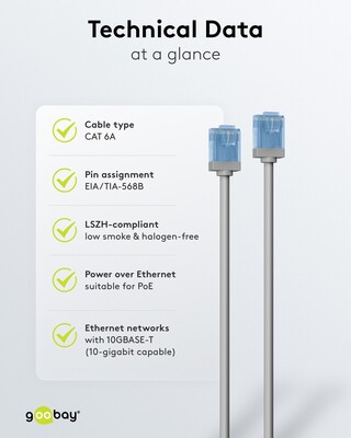 UTP Patchkábel LSOH TPE 7.5m cat.6a, sivý, slim, Cu, Flex Cable, Eco obal