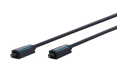 Kábel Toslink audio optický SPDIF prepojovací M/M 2m, ø6.0mm, modrý, ClickTronic