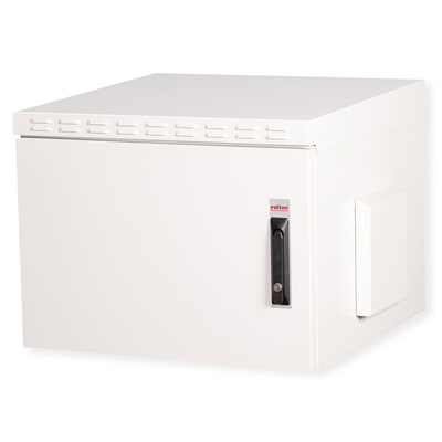 19" Rack na stenu 7U, sivý, 510x600x600mm (HxWxD), RAL7035, IP55, vonkajší, odnímateľné bočnice