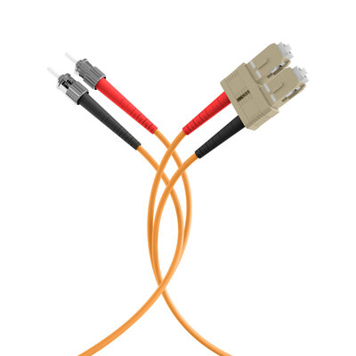 Fiber kábel SC-ST, 3m Duplex OM1(62.5/125µm), LSOH, 3mm, oranžový