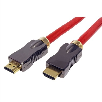 Kábel HDMI M/M 3m, Ultra High Speed+Eth, 8K@60Hz, HDMI 2.1, G pozl. kon., červený