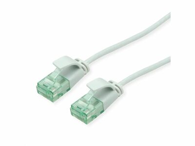 UTP Patchkábel LSOH TPE 0.15m cat.6a, sivý, slim, Cu, Flex Cable, Roline Recycled Material