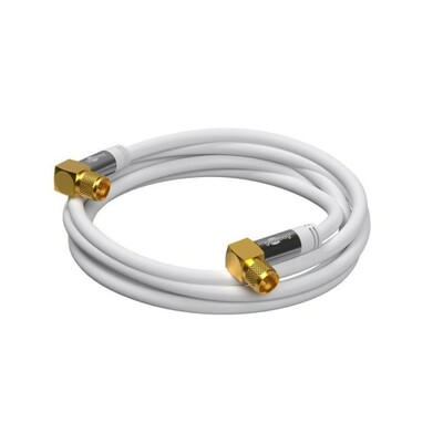 Kábel koax. F-konektor 3m zalomený 90°  Gold