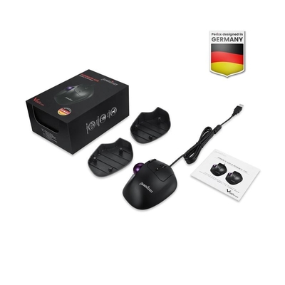 Myš USB Trackball PERIMICE-520, Ergonomická, nastavitelný sklon, čierna
