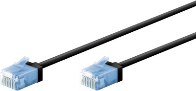 UTP Patchkábel LSOH TPE 7.5m cat.6a, čierny, slim, Cu, Flex Cable, Eco obal