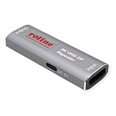 Zosilovač/repeater DisplayPort 1.4 do 10m, 8K@60Hz, UHD, HDCP 2.2, možnosť napájania (USB C)