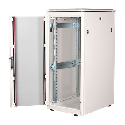 19" Rack na podlahu 26U, 1342x600x800mm (HxWxD), PRO, sklenené dvere, sivý