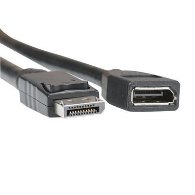 Kábel DisplayPort M/F predlžovací 2m, 8K@60Hz, DP v1.4, 32.4Gbit/s, čierny