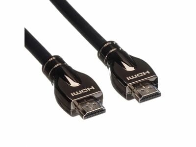 Kábel HDMI M/M 3m, Ultra High Speed+Eth, HDMI 2.0, 4K@60Hz 18G, G pozl. kon., čierny