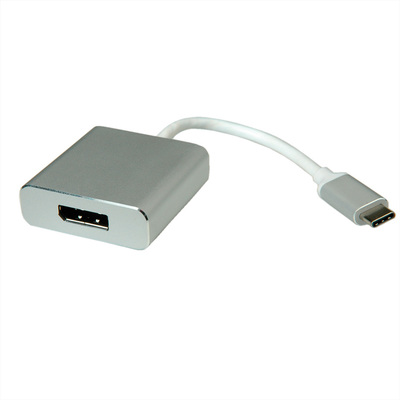 Adaptér USB 3.1 Typ C na DisplayPort, v1.2, biely 10cm