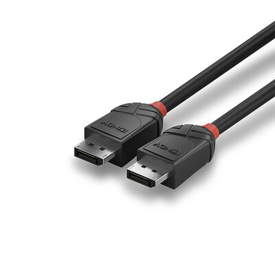 Kábel DisplayPort M/M 2m, 16K@60Hz, DP v2.1, 80Gbit/s, čierny, Black Line