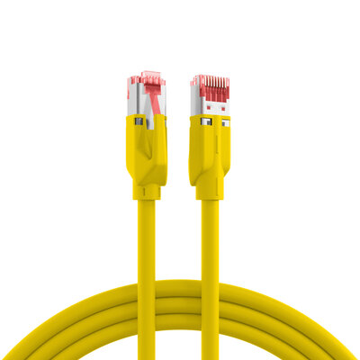 S/FTP (PiMF) Patchkábel LSOH 25m cat.6a, žltý, Cu UC900 s TM21