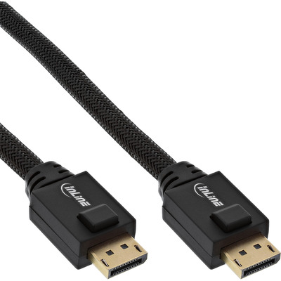 Kábel DisplayPort M/M 20m, 4K@60Hz, DP v1.2, 21.6Gbit/s, čierny, pozl. konekt., jednosmerný, aktívny