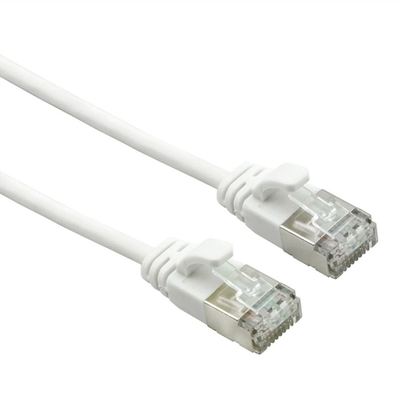 U/FTP (PiMF) Patchkábel LSOH 1.5m cat.6a, biely, slim, Cu, Flex Cable, Component Level