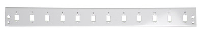 Predný panel pre optický patchpanel 12x LC duplex / SC simplex / E2000 simplex / MTRJ, čierny