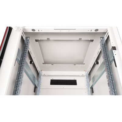 19" Rack na podlahu 42U, 2053x600x800mm (HxWxD), PRO, sklenené dvere, sivý