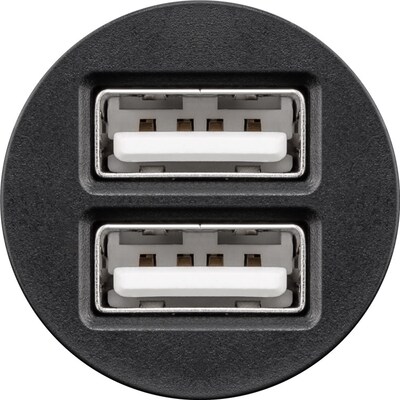 Nabíjačka USB do auta 2port, 2xUSB A, 2.4A, 12W, mini, čierna