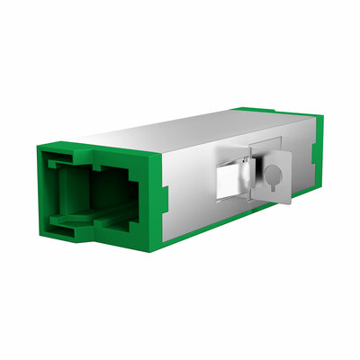 Adaptér/Spojka optická E2000/APC-E2000/APC, OS2, simplex, zelená, 12ks/bal