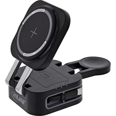 Nabíjačka bezdrôtová (wireless), skladacia 3v1, MagSafe kompatibilná,15W