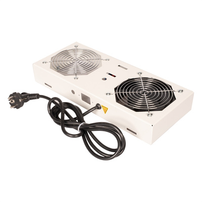 19" Ventilačná jednotka, 1 vetrák, pre nástennú skrinku, sivá