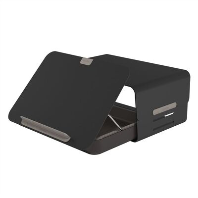 Stojan/podstavec na LCD monitor/notebook, 355x250x50–240mm, max. 6kg, čierny, Bento