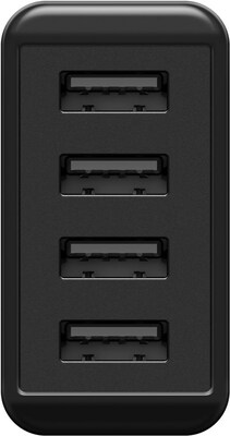 Nabíjačka USB 230V 4port, 4xUSB A, 3A, 30W, čierna
