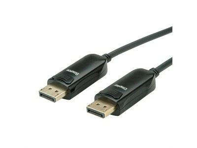 Kábel DisplayPort M/M 50m, 8K@60Hz, DP v1.4, 32.4Gbit/s, čierny, jednosmerný, aktívny, optický