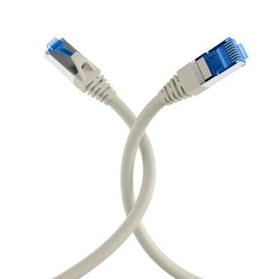 S/FTP (PiMF) Patchkábel 1m cat.6a, sivý, Cu, UL