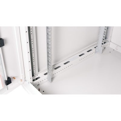 19" Rack na stenu 15U, sivý, 779x600x600mm (HxWxD), odnímateľné bočnice