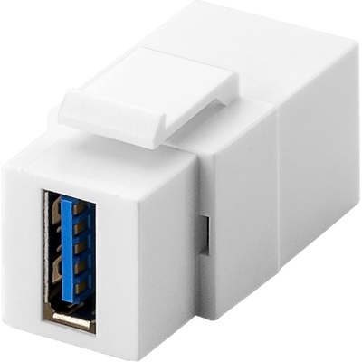 Modul USB 3.0 A/A, Keystone, biely