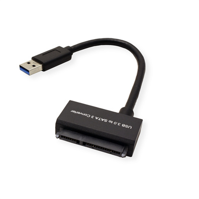 Káblový adaptér USB 3.2 Gen 1 na SATA 6.0 Gbit/s, 0.15m, čierny