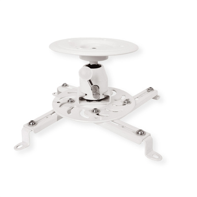 Držiak pre projektor, stropný, s kĺbom, max. 25kg, dĺžka 135mm, rozteč 80-500mm, biely §§