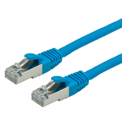 S/FTP (PiMF) Patchkábel LSOH 0.5m cat.6, modrý, Cu