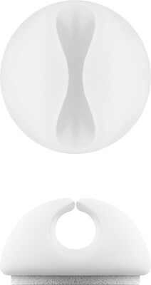 Káblový organizér, samolepiacia príchytka, ⌀7.8mm, 5ks/bal, biely