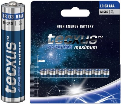 Batéria Tecxus Alkalická AAA (10ks) 1.5V (LR03) 10BL