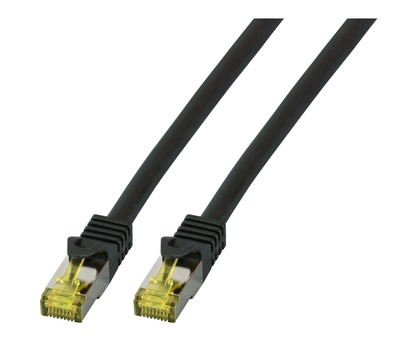 S/FTP (PiMF) Patchkábel LSOH 0.15m cat.7, čierny, Cu